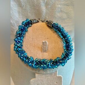 Blue stone anklet